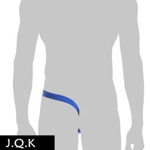 Blue Strapless Jockstrap Thong - Picture 4 of 4